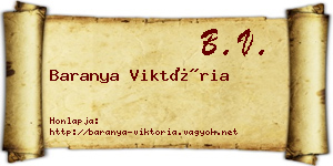 Baranya Viktória névjegykártya