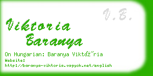 viktoria baranya business card